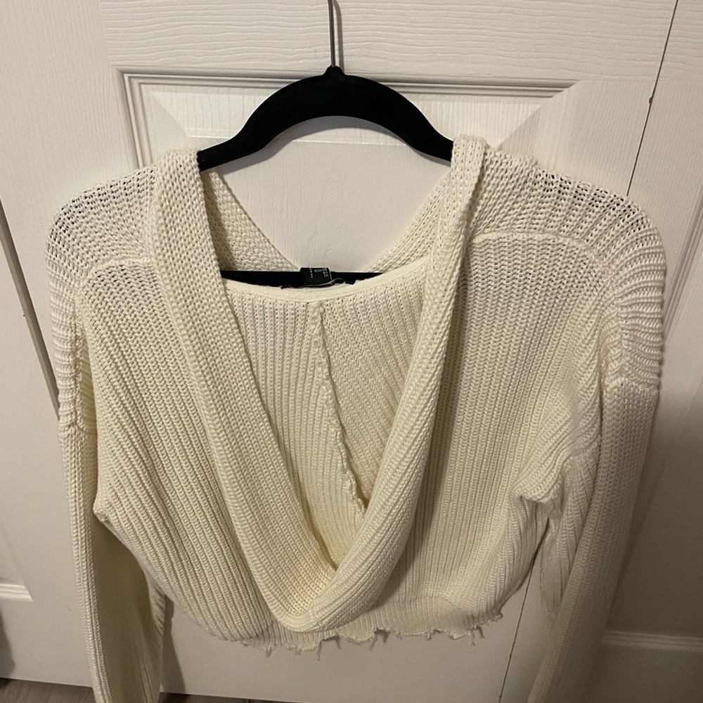 Cropped Cream Sweater